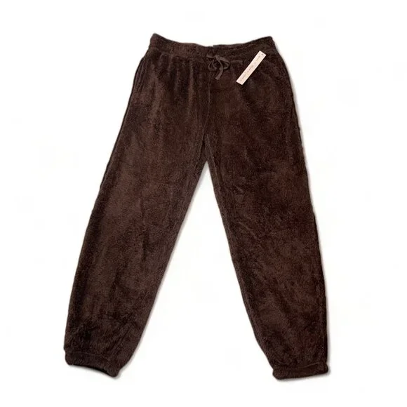 Crave Fame Juniors' High-Rise Double-Sided Woobie Joggers - Size S, New - Picture 2 of 8